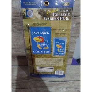 NCAA Kansas Jayhawks 2-Sided Country Garden Flag - 13” x 18” - #83214